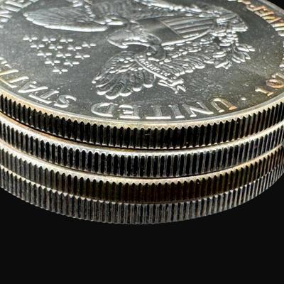 Sale Photo Thumbnail #601: **WIRE TRANSFER IS REQUIRED IF SHIPPED.** Years include 1987, 1988, 1989, and 1991. Total of 4 pieces. All are believed to be uncirculated. Silver content is 90%. **ALL PRECIOUS METALS SALES ARE FINAL. NO REFUNDS WILL BE GIVEN FOR ANY REASON.** [AG]