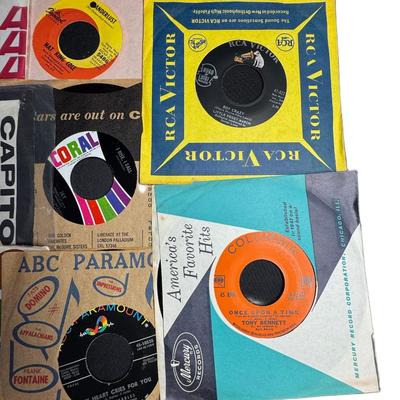 Sale Photo Thumbnail #609: Includes Four Tops, Dick & Dee Dee, Brenda Lee, Buck Owens, Chet Atkins, The Drifters, and more. Total of 17 pieces. [CS]