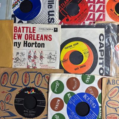 Sale Photo Thumbnail #610: Includes Four Tops, Dick & Dee Dee, Brenda Lee, Buck Owens, Chet Atkins, The Drifters, and more. Total of 17 pieces. [CS]