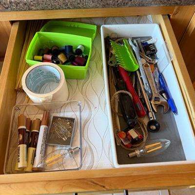 Assorted junk drawer of stuff