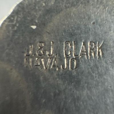 Sale Photo Thumbnail #640: **WIRE TRANSFER IS REQUIRED IF SHIPPED.** [29.81g] This cigarette lighter case features a turquoise cabochon, along with a high relief Navajo design. **ALL PRECIOUS METALS SALES ARE FINAL. NO REFUNDS WILL BE GIVEN FOR ANY REASON.** [RM]