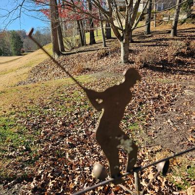Metal Golfer Theme Weather Vane (BY-JS)