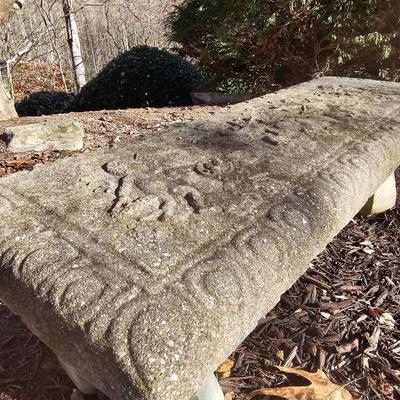 Concrete Angel Theme Outdoor Bench (BY-JS)