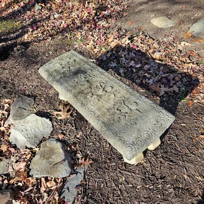 Concrete Angel Theme Outdoor Bench (BY-JS)