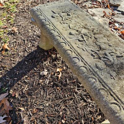 Concrete Angel Theme Outdoor Bench (BY-JS)