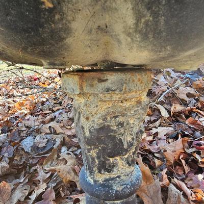 Scalloped Top Metal Bird Bath (BY-JS)