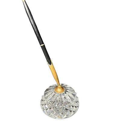 Sale Photo Thumbnail #674: Includes a Pierre Cardin pen and pencil set, a chromed Bill Blass pen and pencil set, and a Waterford crystal desk pen. Total of three pieces. [CS]