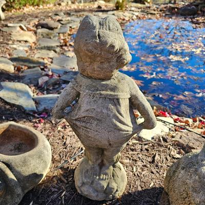 Trio of Concrete Yard Art (BY-JS)