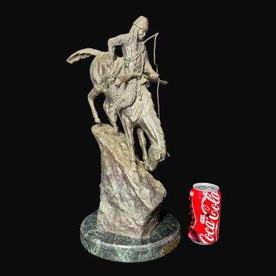 Sale Photo Thumbnail #678: On a marble base. Measurement: 18”H. [DR]