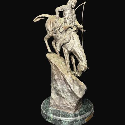 Sale Photo Thumbnail #677: On a marble base. Measurement: 18”H. [DR]