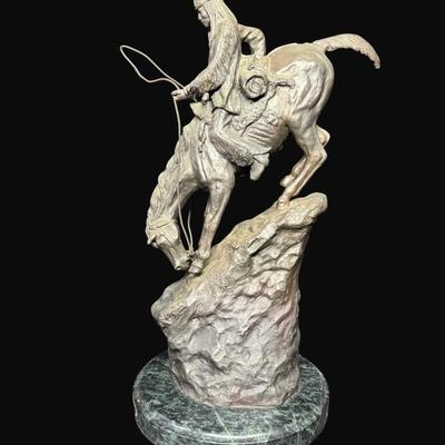 Sale Photo Thumbnail #679: On a marble base. Measurement: 18”H. [DR]