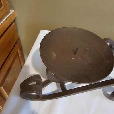 Wrought Iron & Brass Candle Stands (BLR-JS)