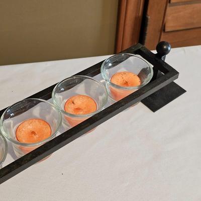 Wrought Iron & Brass Candle Stands (BLR-JS)