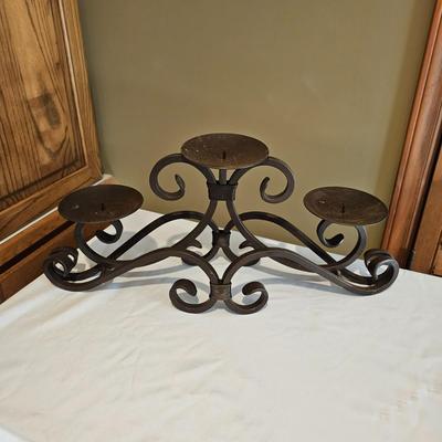 Wrought Iron & Brass Candle Stands (BLR-JS)