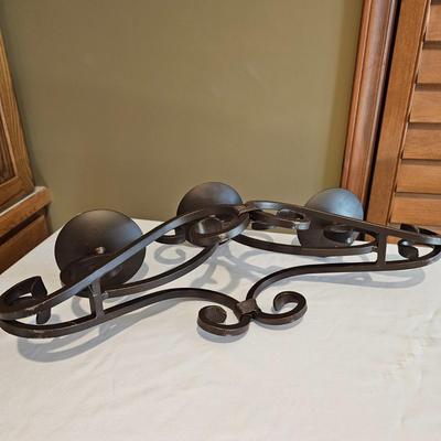 Wrought Iron & Brass Candle Stands (BLR-JS)