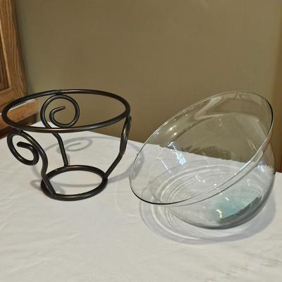 Wrought Iron & Brass Candle Stands (BLR-JS)