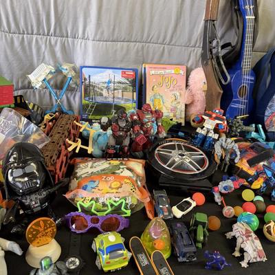 Sale Photo Thumbnail #204: Toys and toys, Guitar, Ukelele, Transformers, and more.
