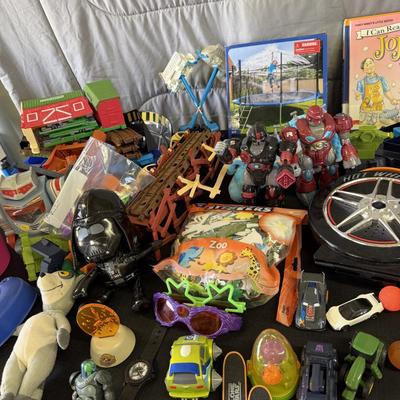 Sale Photo Thumbnail #208: Toys and toys, Guitar, Ukelele, Transformers, and more.