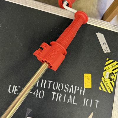 Sale Photo Thumbnail #216: Power Tools, Large rolling Box, New Auger, And Gas cans.