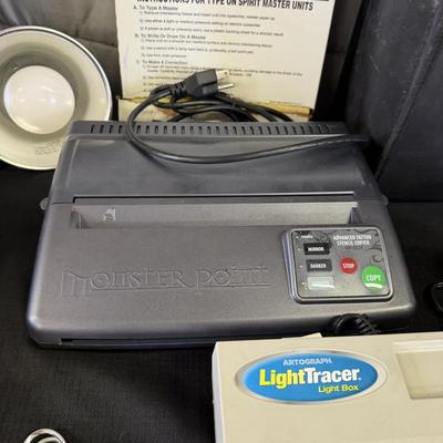 Sale Photo Thumbnail #238: Lot of Tattoo Supplies Lights, Tracers, books and more.