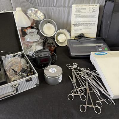 Sale Photo Thumbnail #234: Lot of Tattoo Supplies Lights, Tracers, books and more.
