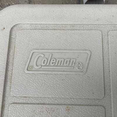 Sale Photo Thumbnail #471: This is a great modern plastic Coleman cooler