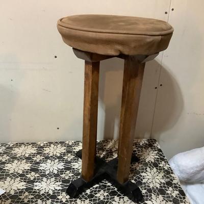 Sale Photo Thumbnail #184: You get a brown padded wood stool.