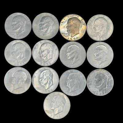Sale Photo Thumbnail #699: Years include 1971 (x9), 1972, 1974, 1977, and Bicentennial. Total of 13 pieces. Believed to be slightly circulated. [AG]