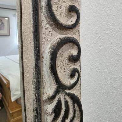 Sale Photo Thumbnail #236: Beautiful ornate wall mirror with a unique design and plenty of style. It was originally purchased from Garbes in Tulsa, It measures 69"L x 25"W.
