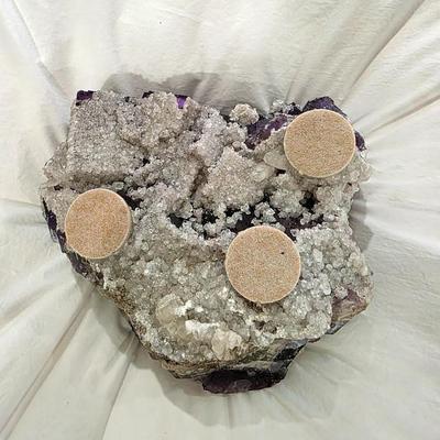 Sale Photo Thumbnail #241: Natural amethyst geode weighing 14.0 lbs. and measuring approximately 9"L x 7.5"W x 4"H.