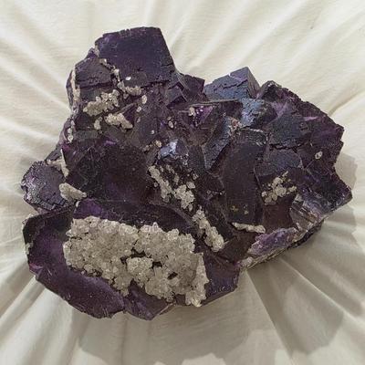 Sale Photo Thumbnail #239: Natural amethyst geode weighing 14.0 lbs. and measuring approximately 9"L x 7.5"W x 4"H.