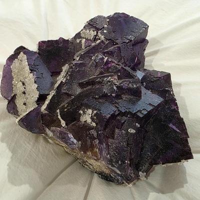 Sale Photo Thumbnail #240: Natural amethyst geode weighing 14.0 lbs. and measuring approximately 9"L x 7.5"W x 4"H.