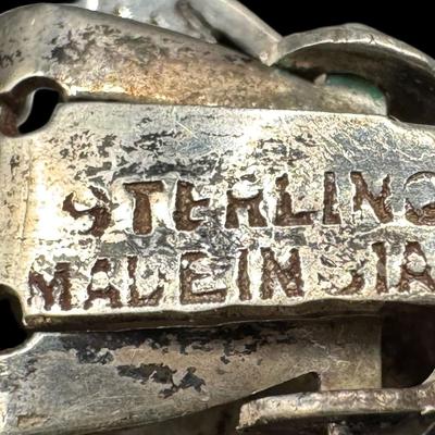 Sale Photo Thumbnail #736: **WIRE TRANSFER IS REQUIRED IF SHIPPED.** [51.31g] Includes two pairs of earrings, two pairs of cufflinks, and a tie bar. Total of nine pieces. These have the classic enamel over silver look by Siam. **ALL PRECIOUS METALS SALES ARE FINAL. NO REFUNDS WILL 