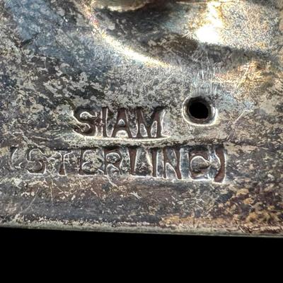 Sale Photo Thumbnail #735: **WIRE TRANSFER IS REQUIRED IF SHIPPED.** [51.31g] Includes two pairs of earrings, two pairs of cufflinks, and a tie bar. Total of nine pieces. These have the classic enamel over silver look by Siam. **ALL PRECIOUS METALS SALES ARE FINAL. NO REFUNDS WILL 