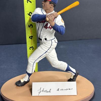 Hank Aaron Figurine - Autographed #848/1982