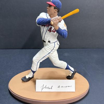 Hank Aaron Figurine - Autographed #848/1982