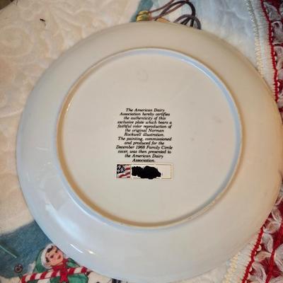 7 foot Douglas fir tree with Wreath, tree stand, vintage tablecloth, tree skirt, Jingle bells, Angel tree topper and more