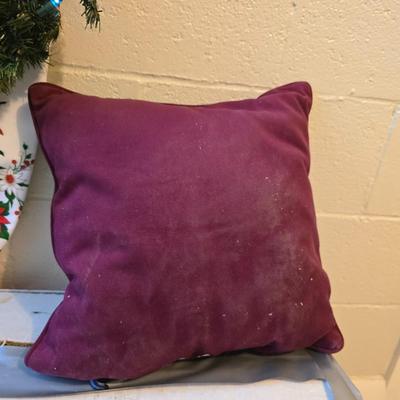 7 foot Douglas fir tree with Wreath, tree stand, vintage tablecloth, tree skirt, Jingle bells, Angel tree topper and more