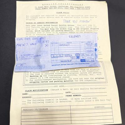 Joe Dimmagio Autographed Figurine #1847/2214