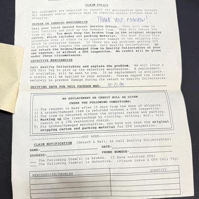 Joe Dimmagio Autographed Figurine #1847/2214