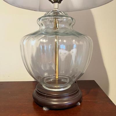 M241 Clear Glass Ginger Jar Table Lamp