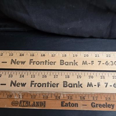 Collection of advertising yard sticks