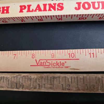 Collection of advertising yard sticks