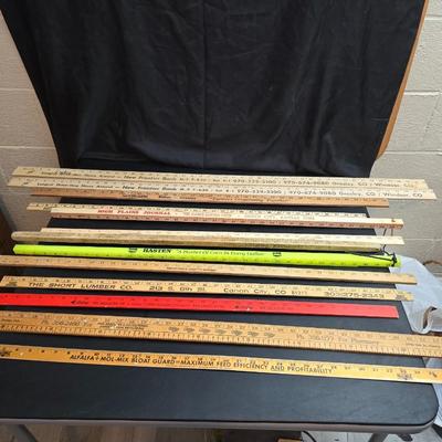Collection of advertising yard sticks