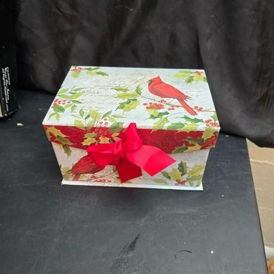 Christmas Decor - small faux tree - glass platter - Thomas Kincaide Bowl - Brick snowman - Wreath and much more!