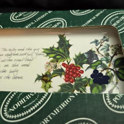 Christmas Decor - small faux tree - glass platter - Thomas Kincaide Bowl - Brick snowman - Wreath and much more!