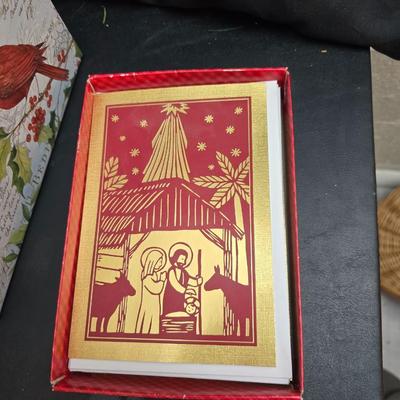 Christmas Decor - small faux tree - glass platter - Thomas Kincaide Bowl - Brick snowman - Wreath and much more!