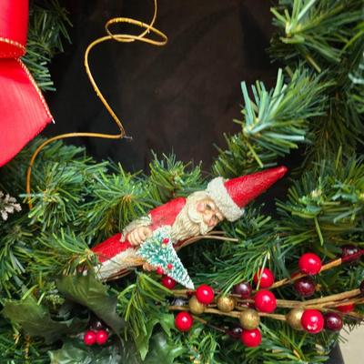 Christmas Decor - small faux tree - glass platter - Thomas Kincaide Bowl - Brick snowman - Wreath and much more!