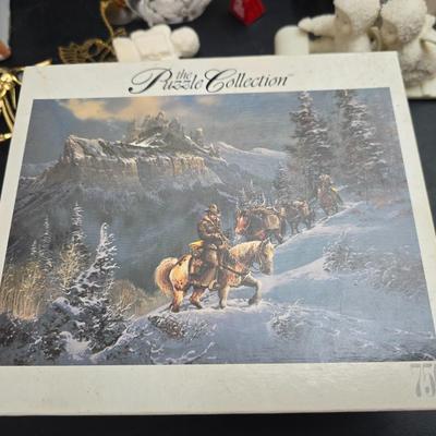 Christmas decor - Ornaments - Santa milking cow - Candle holders - Platters- Tins - Angels and more!