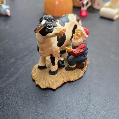 Christmas decor - Ornaments - Santa milking cow - Candle holders - Platters- Tins - Angels and more!